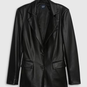 Vegan Leather Blazer